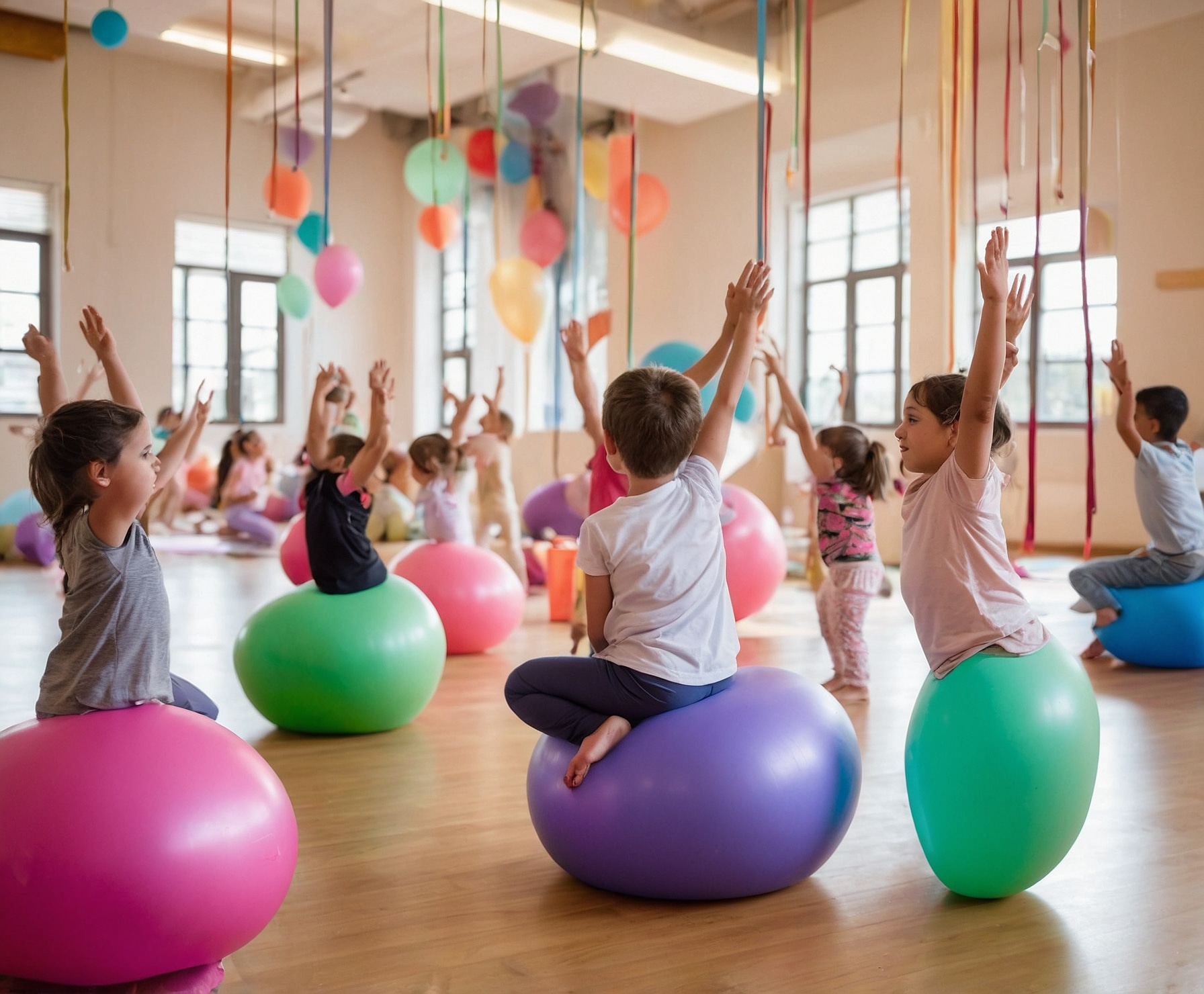 Niños aprendiendo con diversión y creatividad