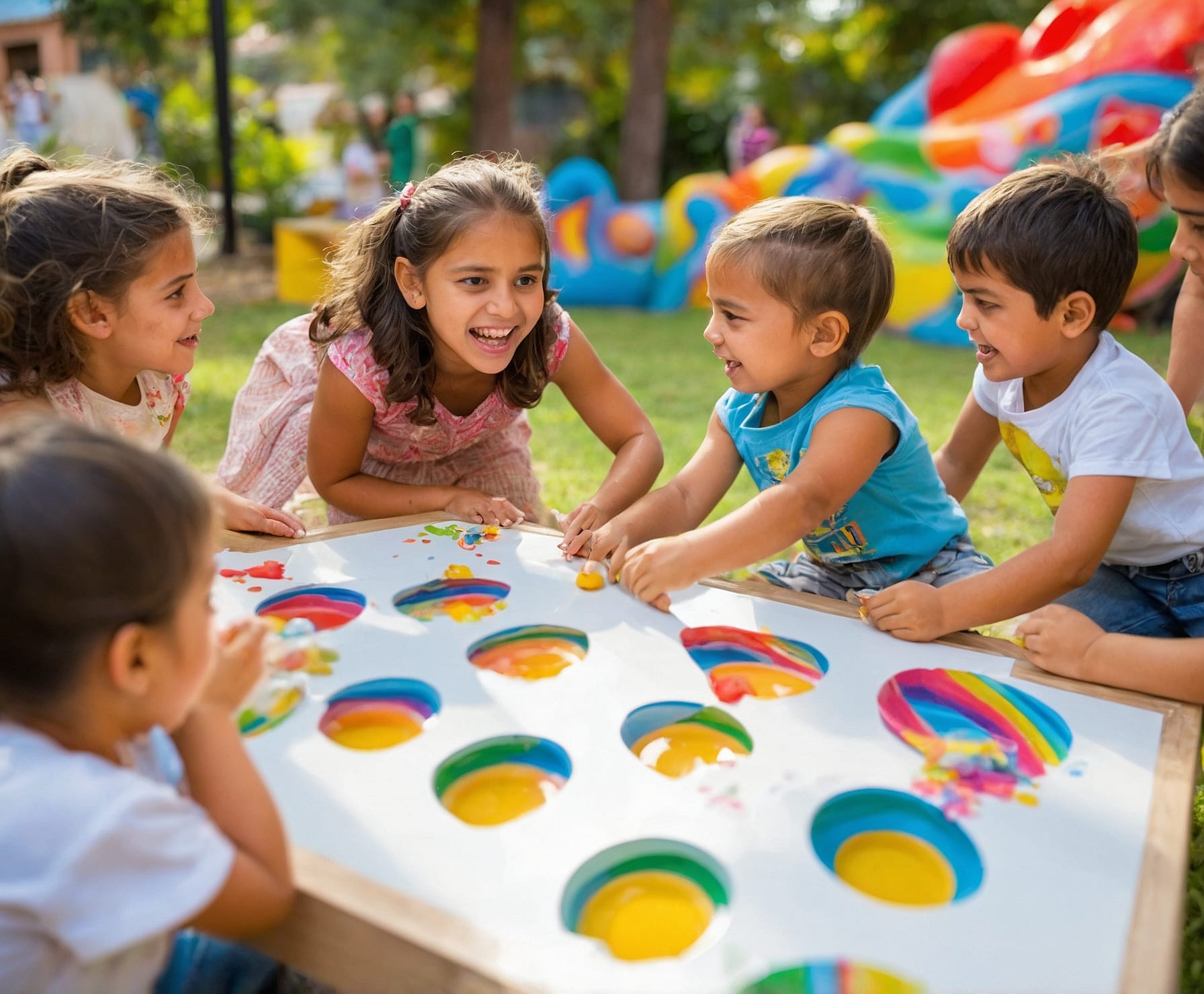 Niños aprendiendo con entusiasmo